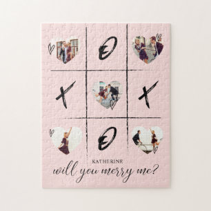 Valentine's Marriage Proposal Will You Merry Me XO Jigsaw Puzzle