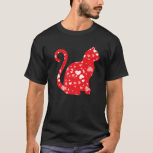 Valentines Matching Couple Love Hearts Cat Kitten T-Shirt