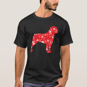 Valentines Matching Couple Love Hearts Rottweiler T-Shirt