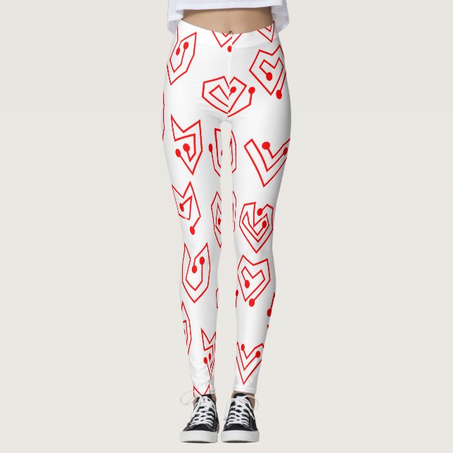 Valentine's Mazes  Leggings (Front)