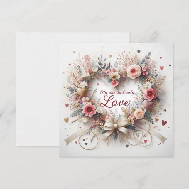 Valentine's My one and only  Card (Front/Back)