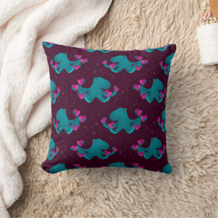 Valentine's Octopus and Hearts Cushion