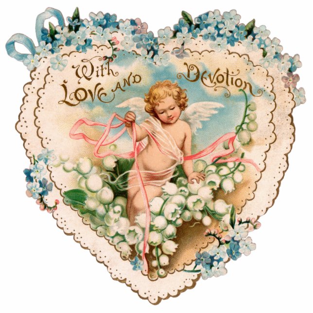 Valentines Ornament Card and Gift - With Love Photo Sculpture Decoration (Front)