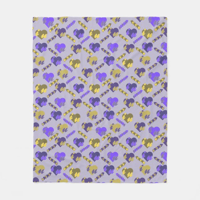 Valentine's Pattern Fleece Blanket (Front)