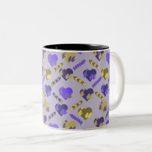 Valentine's Pattern Two-Tone Coffee Mug