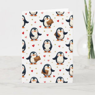 Valentines Penguin Message Card