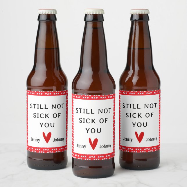 Valentines Personalized Beer Label,  Funny Quote  Beer Bottle Label (Bottles)