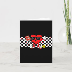 Valentines pickleball heart women pickleball cute card