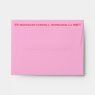 VALENTINES! PINK ENVELOPES w/RED Address on BACK .