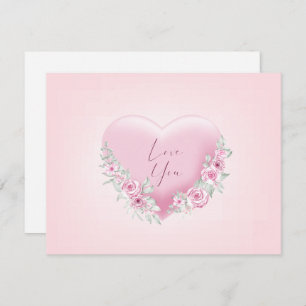 Valentines Pink Heart Invitation
