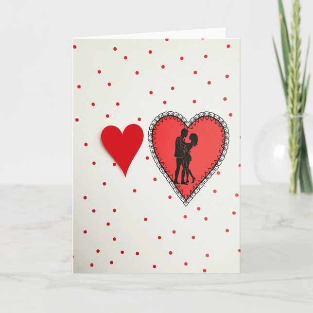 Valentines Polka Dot Love Card (Front)