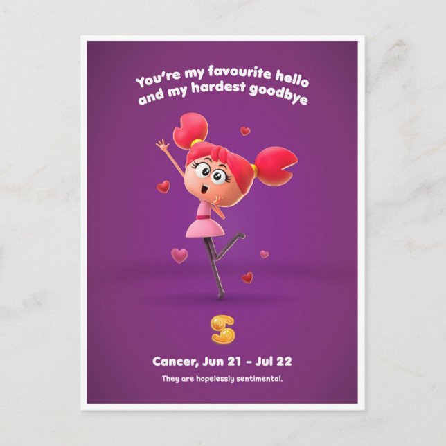 Valentine's Postcard for Cancer  (Front)