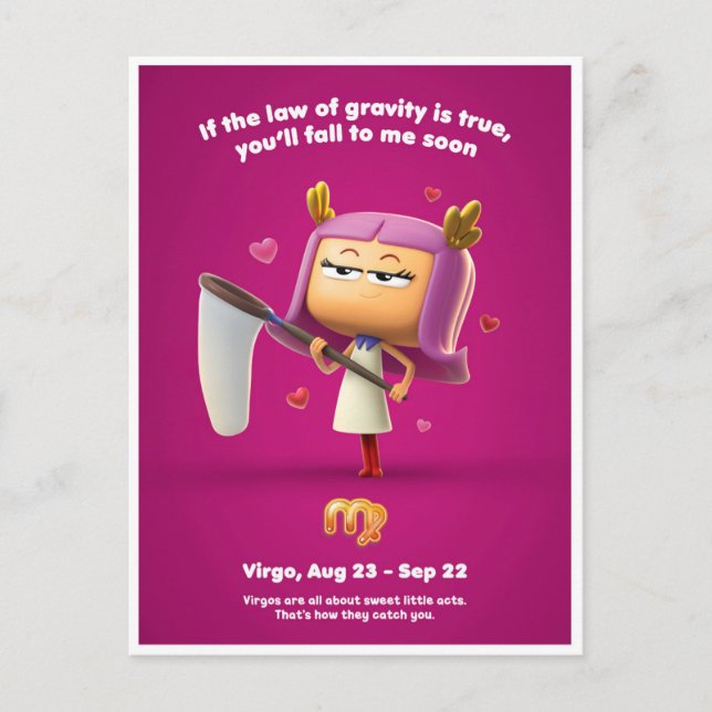Valentine's Postcard for Virgo (Front)