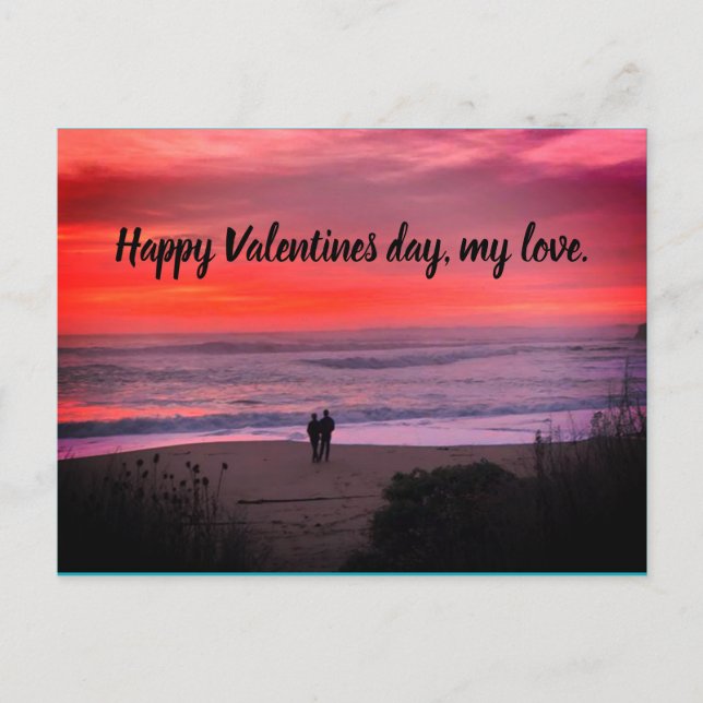 Valentines postcard sunset (Front)