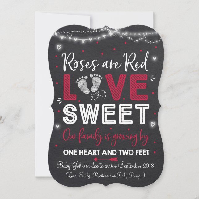 Valentine's Pregnancy Announcement Baby Reveal (Front)