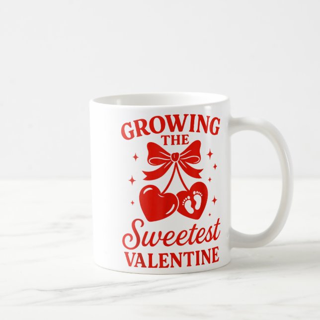 Valentines Pregnancy Announcement Growing Sweetest Coffee Mug (Right)