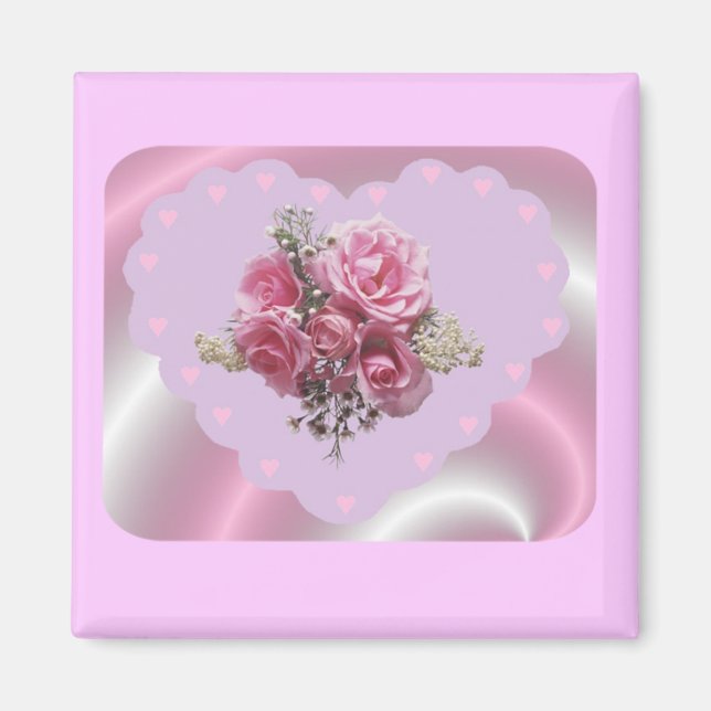 VALENTINES PURPLE SWIRL HEART MAGNET (Front)