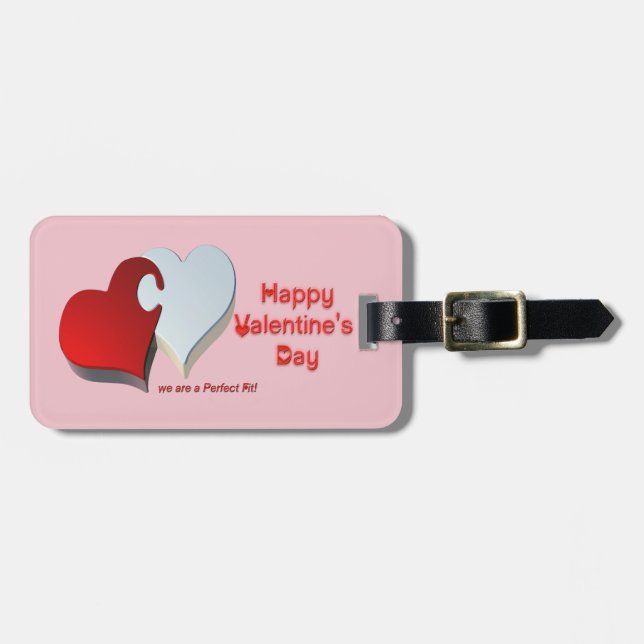 Valentine's Puzzle Luggage Tag (Front Horizontal)