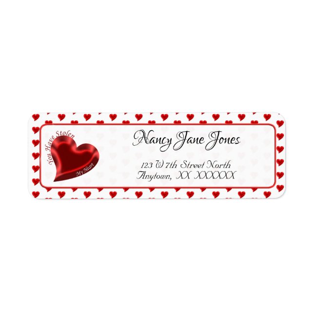 Valentine's Quote | You Have Stolen My Heart | Red (Front)
