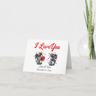  Valentines Racoon Greeting Card