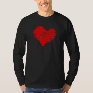 VALENTINE'S RED CHALK HEART T-Shirt