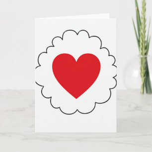 Valentines Red Heart Card