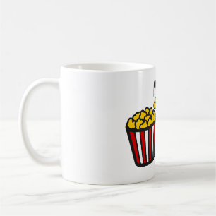 Valentines, retro 50's cinema popcorn design coffee mug