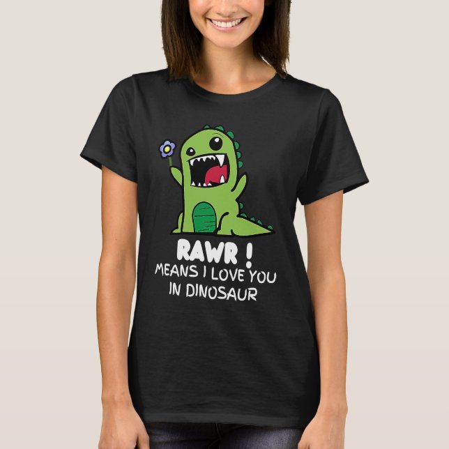 Valentine's Rex Cute Dinosaur T-Shirt (Front)