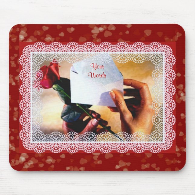 Valentine's Rose Mousepad (Front)