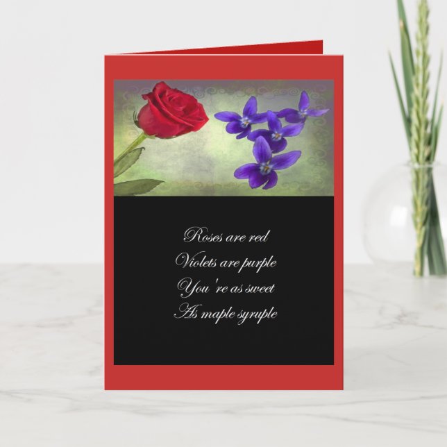 Valentine's - Roses are Red, Violets are Purple Card (Front)