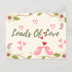 Valentine's Rustic Loads of Love Floral Cute Postcard