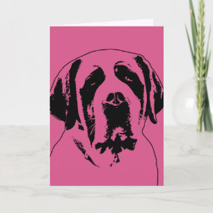 Valentines - Saint Bernard Silhouette Holiday Card