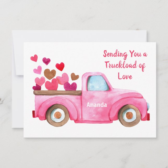 Valentine's | Sending You Love Personalised Name Holiday Card (Front)