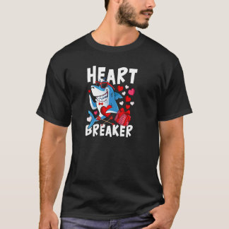 Valentines Shark Heart Breaker Valentine Shark Kid T-Shirt