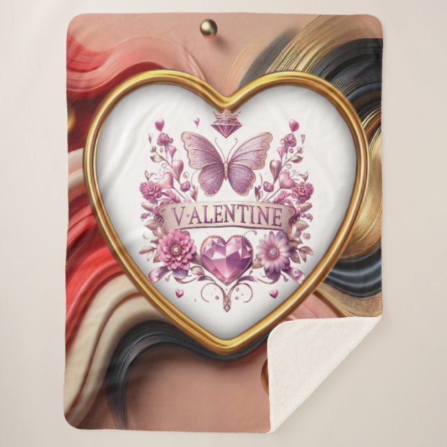 Valentine's  sherpa blanket (Front)