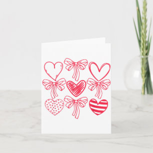 Valentines Shirt For Women Romantic Love Heart Bow Card