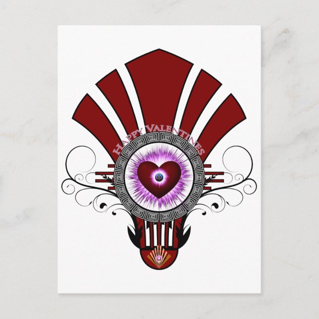 Valentines Star Burst Postcard (Front)