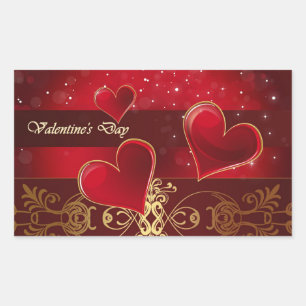 Valentines Stickers/Happy Valentines Day Rectangular Sticker