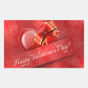 Valentines Stickers/Happy Valentines Day Rectangular Sticker