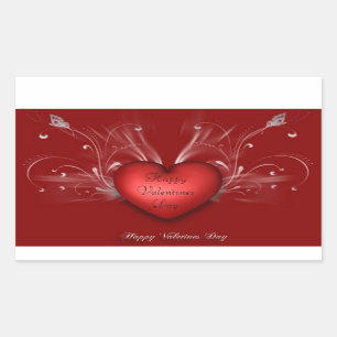 Valentines Stickers/Heart Rectangular Sticker