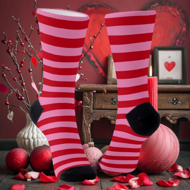 Valentine's Striped Socks (Creator Uploaded)
