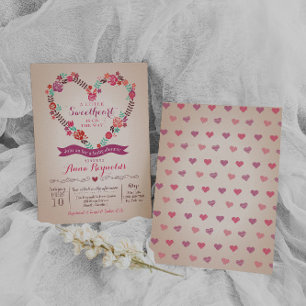Valentine's Sweet Heart Baby Shower Invitation
