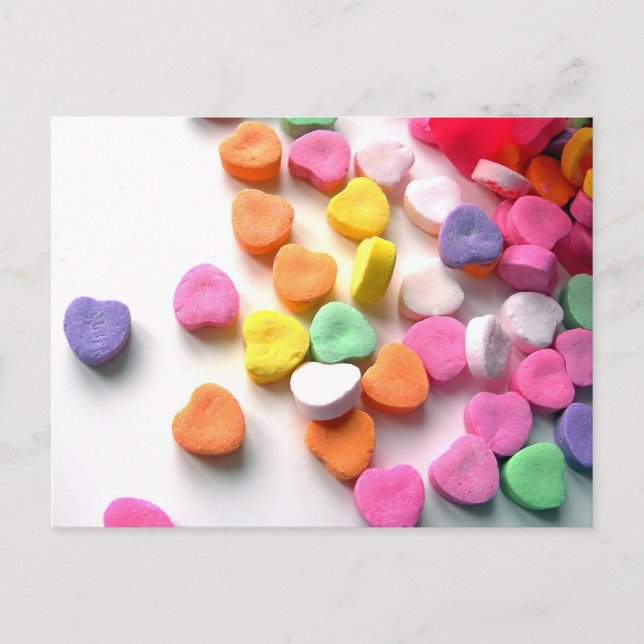 Valentines Sweethearts Candy Holiday Postcard (Front)