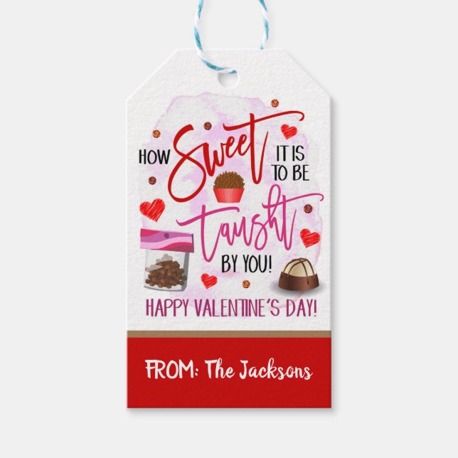 Valentine's Teacher Gift Tag (Front)