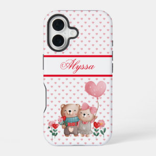 Valentines Teddy Bear Couple in Love Case-Mate iPhone 16 Case