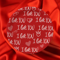 Valentine's theme Red White I love You Pattern
