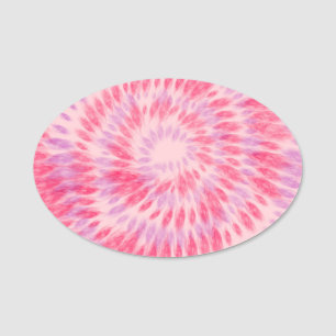 Valentine's Tie Dye Pattern, Valentines Day Gift Name Tag