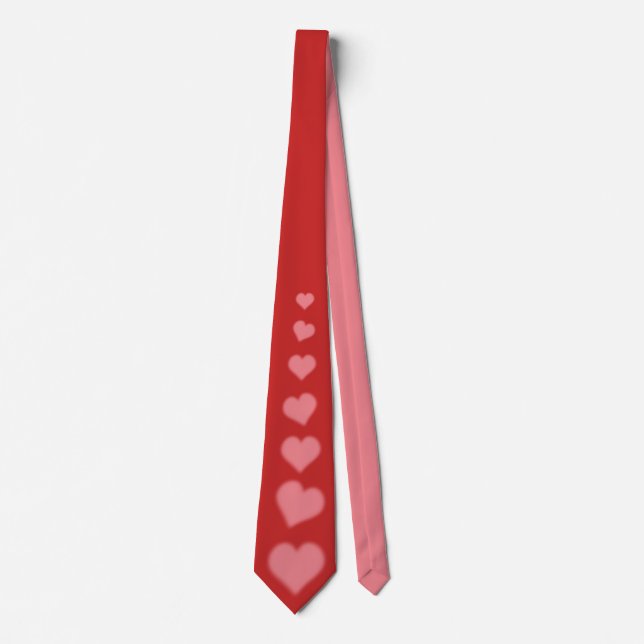 Valentine's Tie Red Valentine's Hearts Neckties (Front)