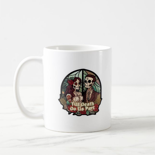 Valentines Till Death Do Us Part Classic Coffee Mug (Left)