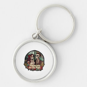 Valentines Till Death Do Us Part Classic Key Ring